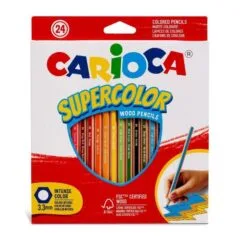 CARIOCA 24 HEXAGONAL COLORING PENCILS
