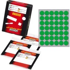 MARKIN LABEL 18MM DIA 10 SHEETS BAG GREEN