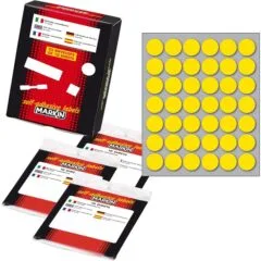 MARKIN LABEL 18MM DIA 10 SHEETS BAG YELLOW