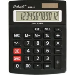 REBELL DESKTOP CALCULATOR 8118 12 DIGIT