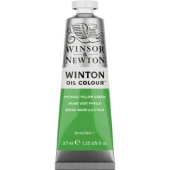 W&N WINTON OIL COLOUR 37ML TBE PHTHALO YELLOW GREEN
