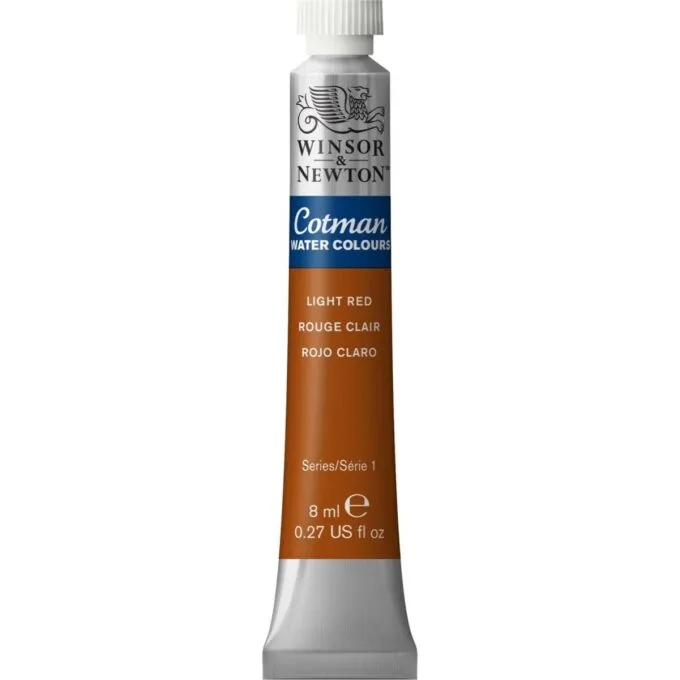 W&N COTMAN WATERCOLOUR 8ML TBE LIGHT RED ROW — image 1