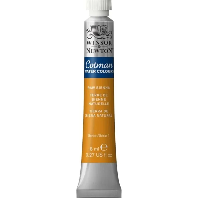 W&N COTMAN WATERCOLOUR 8ML TBE RAW SIENNA ROW — image 1
