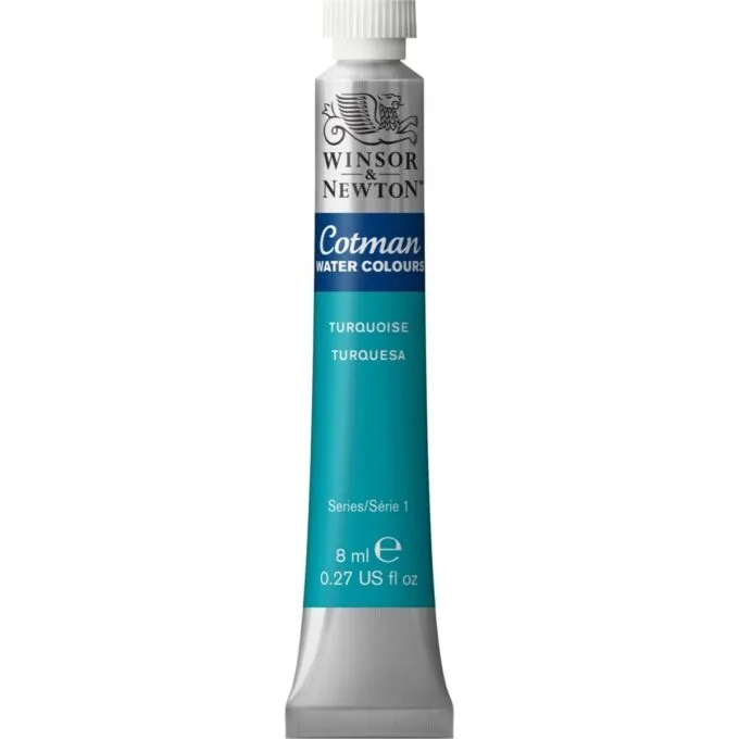 W&N COTMAN WATERCOLOUR 8ML TBE TURQUOISE ROW — image 1