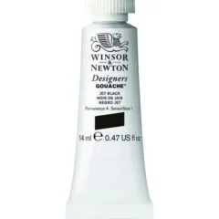 W&N DESIGNERS GOUACHE 14ML TBE JET BLACK ROW