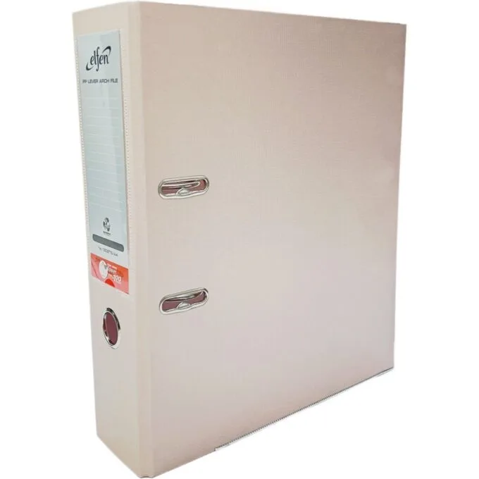 ELFEN FILE PLASTIC SUPER STRONG A4 75MM NUDE PINK 0681 — image 1