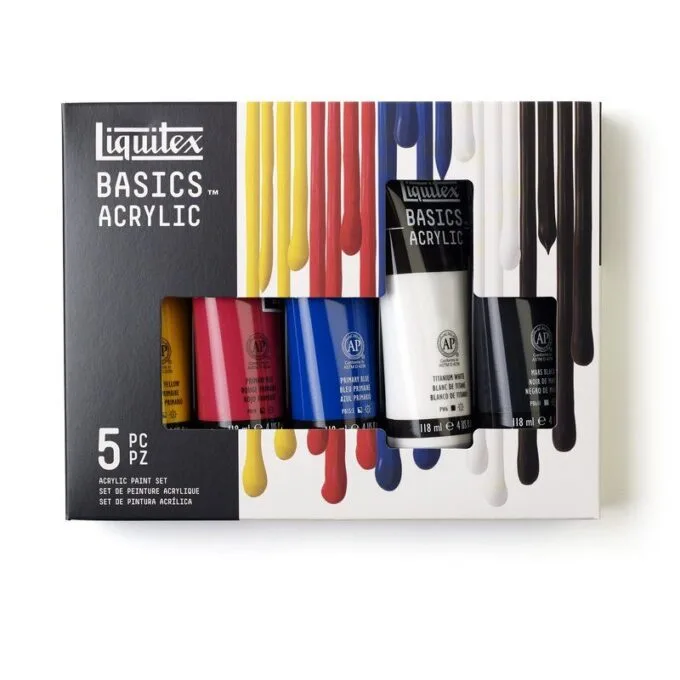 LQX BASICS ACRYLIC COLOUR SET 5X118ML SCHOOL01 V2 — image 1