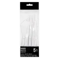 LQX BASICS PLASTIC PALETTE KNIFE X5 SET