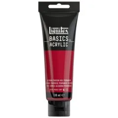 LQX BASICS ACRYLIC COLOUR 118ML ALIZARIN CRIMSON PERM H ROW