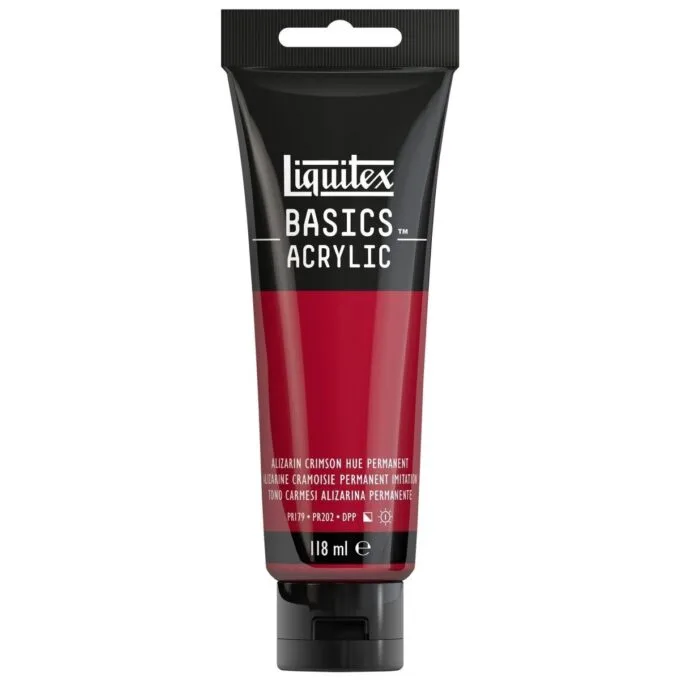 LQX BASICS ACRYLIC COLOUR 118ML ALIZARIN CRIMSON PERM H ROW — image 1