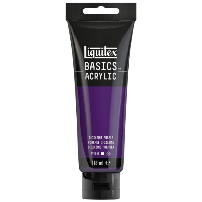 LQX BASICS ACRYLIC COLOUR 118ML DIOXAZINE PURPLE ROW — image 1