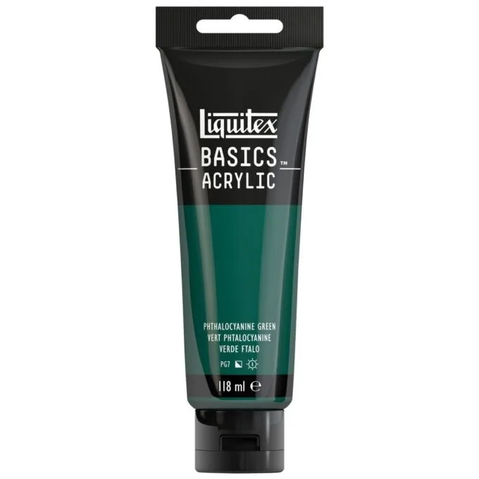 LQX BASICS ACRYLIC COLOUR 118ML PHTHALOCYANINE GREEN ROW — image 1