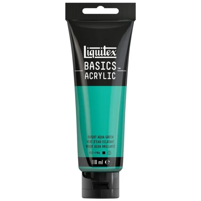 LQX BASICS ACRYLIC COLOUR 118ML AQUA GREEN BRIGHT ROW — image 1