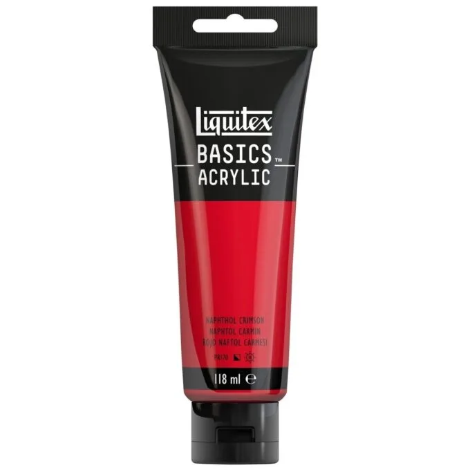 LQX BASICS ACRYLIC COLOUR 118ML NAPHTOL CRIMSON ROW — image 1