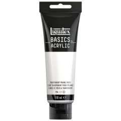LQX BASICS ACRYLIC COLOUR 118ML TRANSPARENT MIXING WHITE ROW