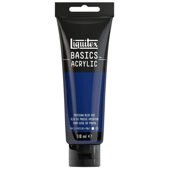 LQX BASICS ACRYLIC COLOUR 118ML PRUSSIAN BLUE HUE ROW — image 1