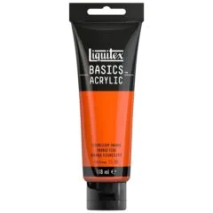 LQX BASICS ACRYLIC COLOUR 118ML FLUORESCENT ORANGE ROW