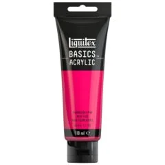 LQX BASICS ACRYLIC COLOUR 118ML FLUORESCENT PINK ROW