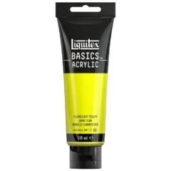 LQX BASICS ACRYLIC COLOUR 118ML FLUORESCENT YELLOW ROW