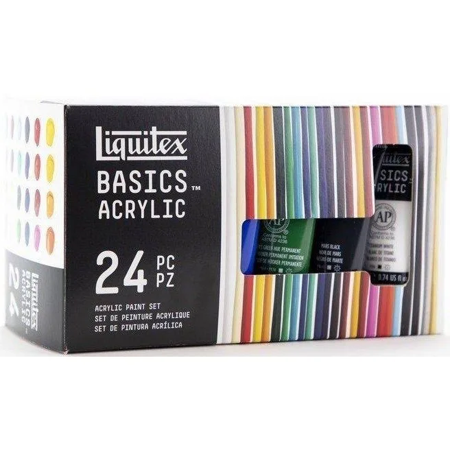 LQX BASICS ACRYLIC COLOUR SET 24X22ML ROW — image 1