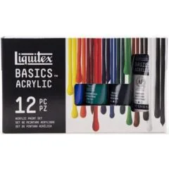 LQX BASICS ACRYLIC COLOUR SET 12X22ML V2 ROW