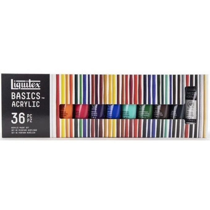 LQX BASICS ACRYLIC COLOUR SET 36X22ML ROW — image 1