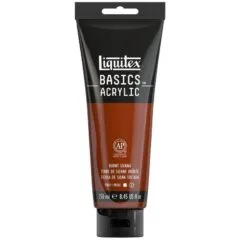 LQX BASICS ACRYLIC COLOUR 250ML TBE BURNT SIENNA ROW