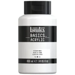 LQX BASICS ACRYLIC COLOUR 400ML JAR TITANIUM WHITE ROW