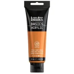 LQX BASICS ACRYLIC COLOUR 118ML METALLIC BURNT ORANGE