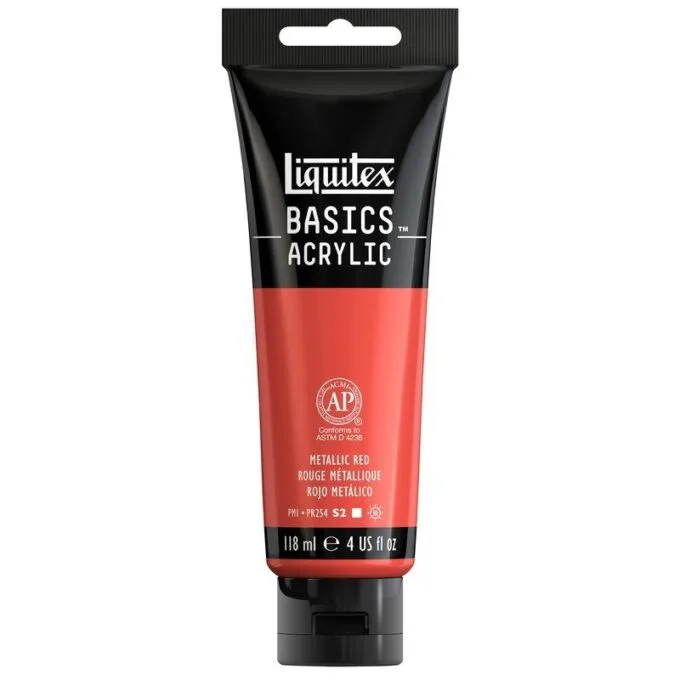 LQX BASICS ACRYLIC COLOUR 118ML METALLIC RED — image 1