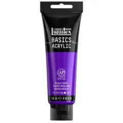 LQX BASICS ACRYLIC COLOUR 118ML METALLIC PURPLE