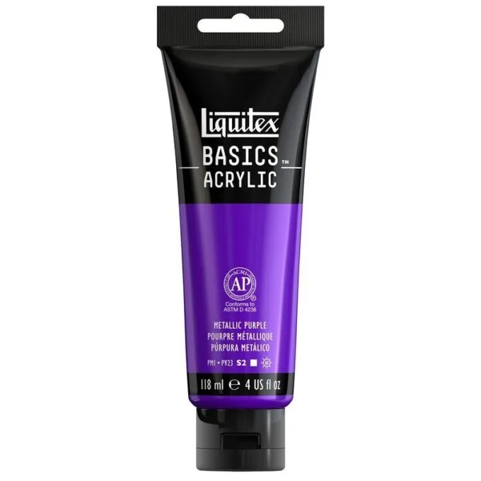 LQX BASICS ACRYLIC COLOUR 118ML METALLIC PURPLE — image 1