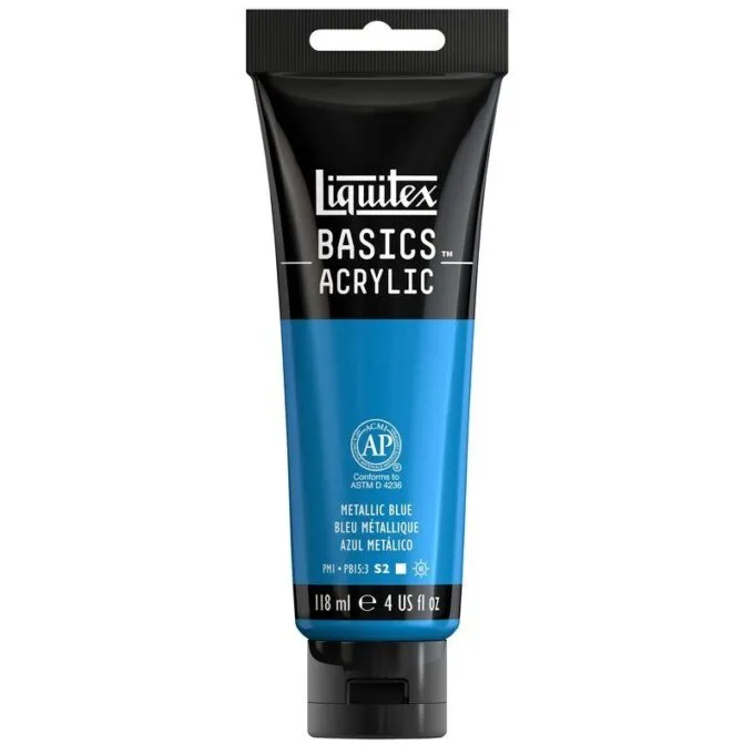 LQX BASICS ACRYLIC COLOUR 118ML METALLIC BLUE — image 1