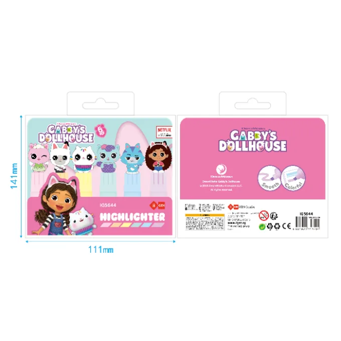 GABBY HIGHLIGHTER SET 6 ASSORTED DESIGNS — image 1