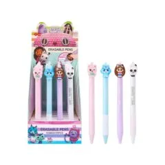 GABBY ERASABLE BLUE INK GEL PEN 0.5MM BLUE INK 4 ASSORTED DESIGNS