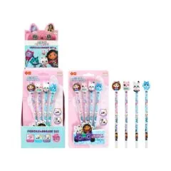 GABBY HB PENCIL & TOPPER ERASER SET 4PCS IN A SET