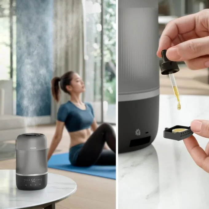 PHILIPS Ultrasonic Air Moisturizer HU1510/03 black — image 4