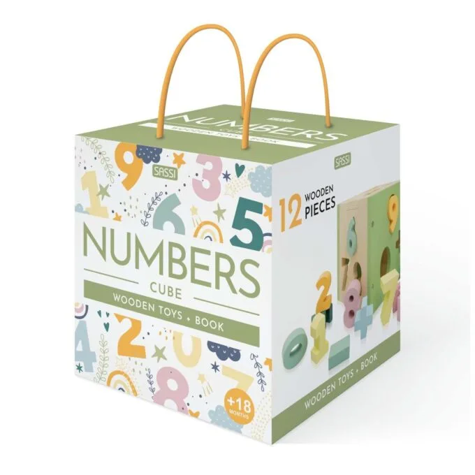 WOODEN TOYS AND BOOK - NUMBERS — image 1