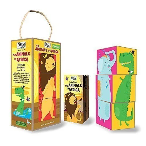 STACKING BLOCKS 3 PCS - THE ANIMALS OF AFRICA — image 1
