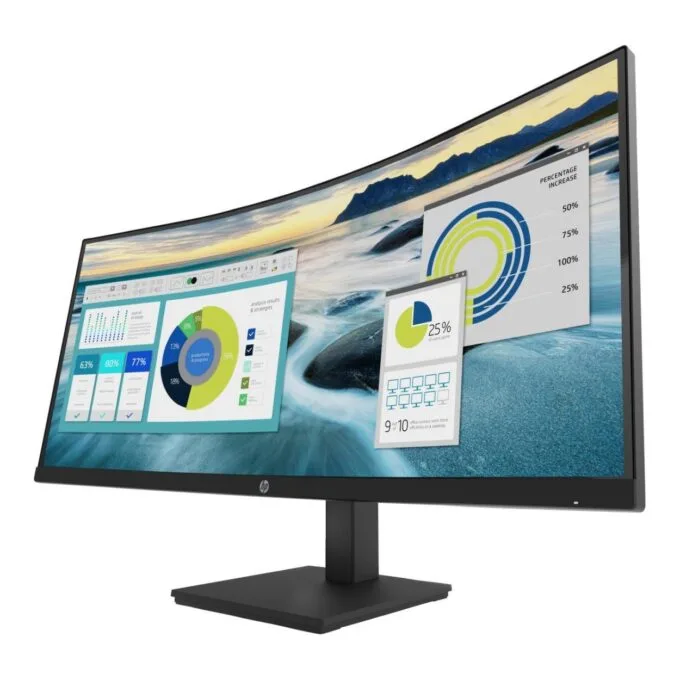 HP P34hc G4 - 34-inch WQHD Curved VA Monitor with USB-C PD, 100Hz, Speakers, USB Hub - 21Y56AA — image 4