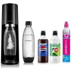 SodaStream Terra | 2 bottles x 1 L | 2 syrups x 400 ml Pepis/7 Up black