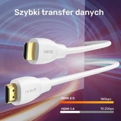 Unitek HDMI 2.0 cable 4K white 10m — image 5