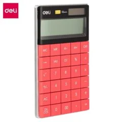 DELI MODERN CALCULATOR 12-DIGIT - RED