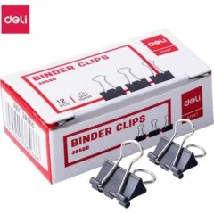 DELI BINDER CLIPS 15MM 12 PCS PER BOX
