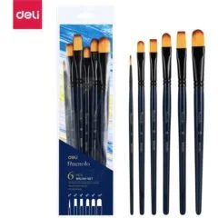 DELI FINENOLO 6 SYNTHETIC WATERCOLOUR BRUSHES BLISTER SET