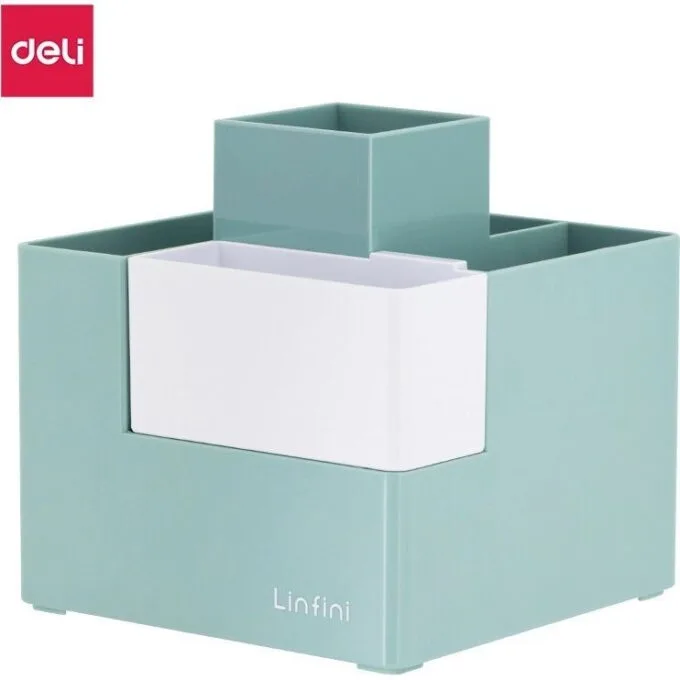 DELI LINFINI PEN HOLDER Φ120 x120 x 127MM - GREEN — image 1