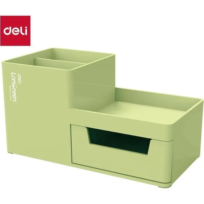 DELI LINFINI DESK ORGANIZER GREEN 4 COMP — image 1
