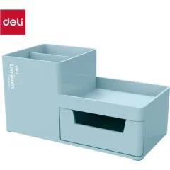 DELI LINFINI DESK ORGANIZER BLUE 4 COMP