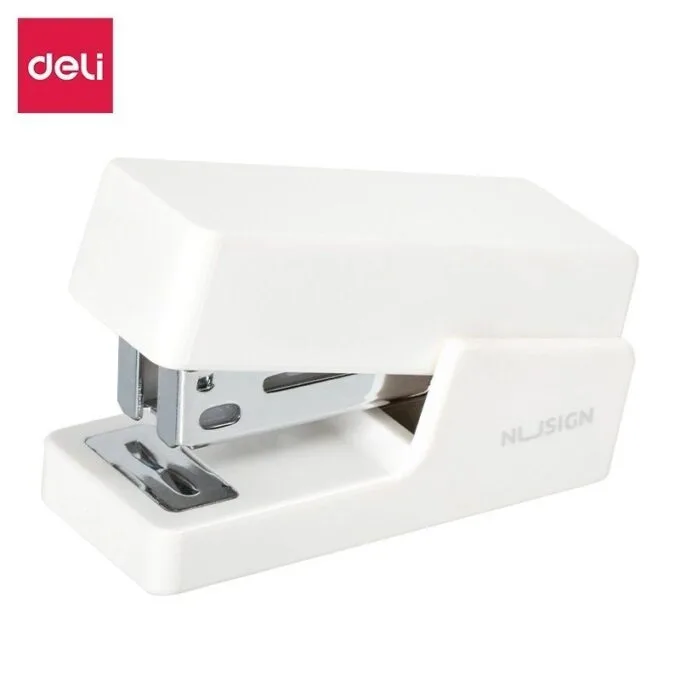DELI NUSIGN MINI STAPLER 12 SHEETS 24/6 & 26/6 WHITE — image 1