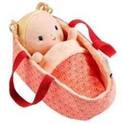 Lilliputiens Baby in Basket with Dress and Anais Blanket